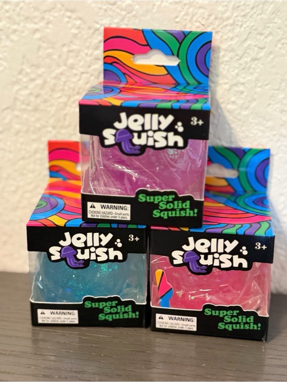 Jelly Squish Super Solid Squish Assorted Colors (3 Pack)